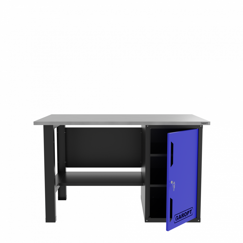 Верстак однотумбовый для слесарных работ 1400*700 GAROPT синий, GT1400STD.blue