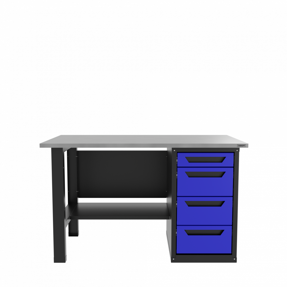 Верстак однотумбовый 4 ящика синий 1400*700 Garopt, GT1400STY4.blue