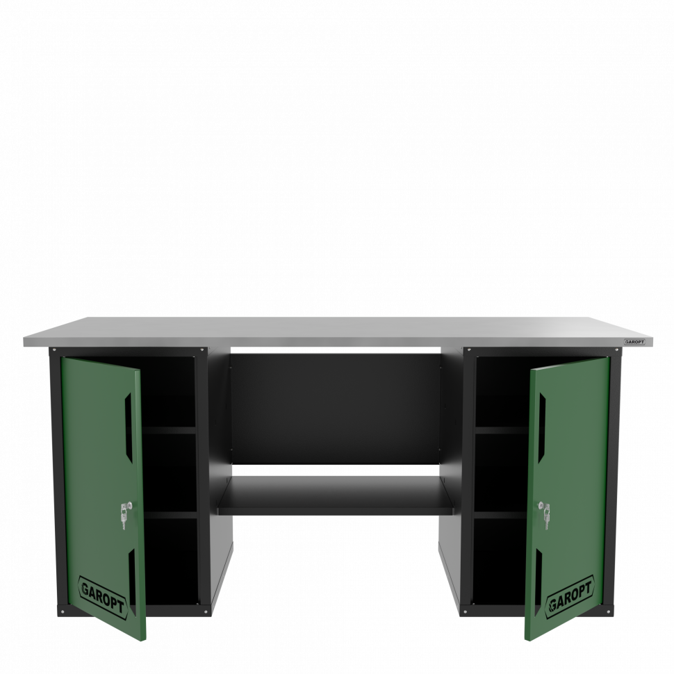 Верстак двухтумбовый, зеленый 1800*700 Garopt, GT1800DD.green