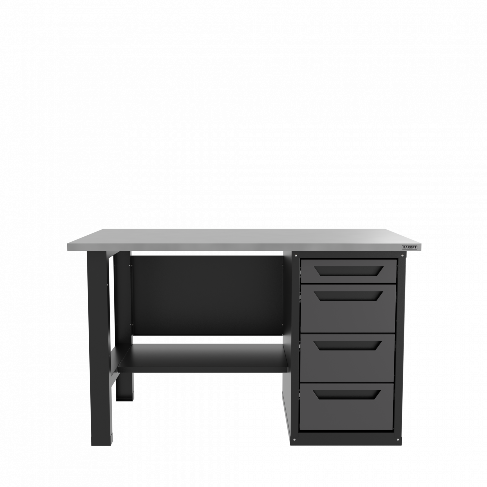 Верстак однотумбовый 4 ящика серый 1400*700 Garopt, GT1400STY4.grey