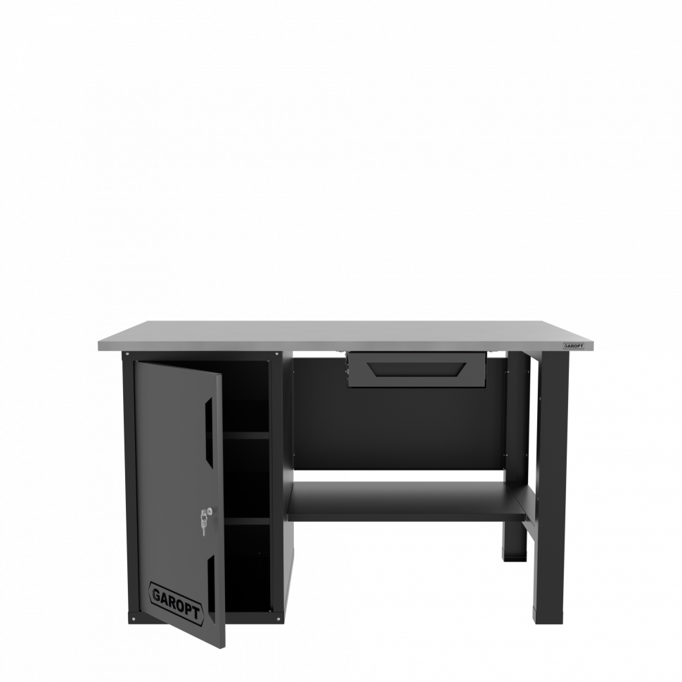 Верстак однотумбовый с ящиком 1400*700 GAROPT серый, GT1400STDY1.grey