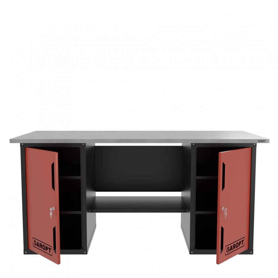 Верстак двухтумбовый, красный 1800*700 Garopt, GT1800DD.red
